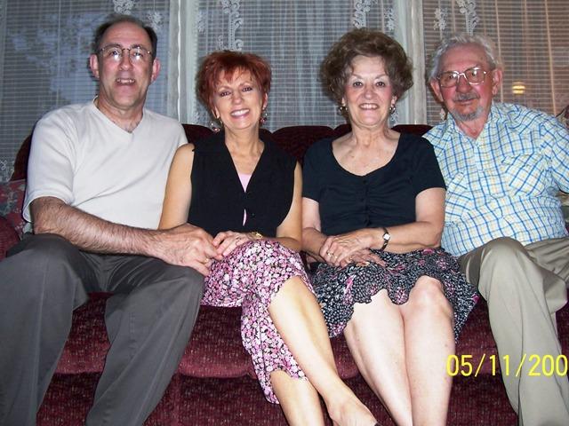 100_2732.JPG - Mark, Pam, Nana and Papa on Pam's birthday.