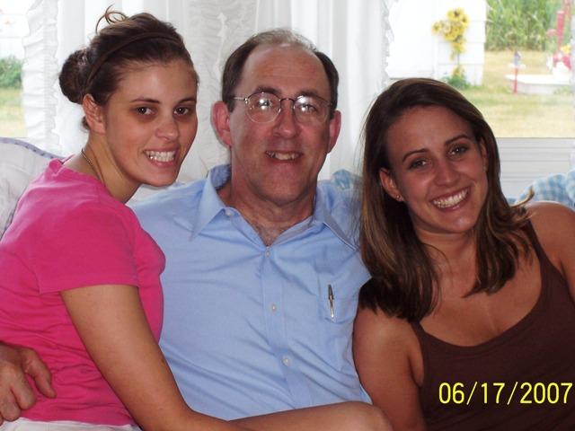 100_2814.JPG - Dad and his gals -- Robin and Gina.