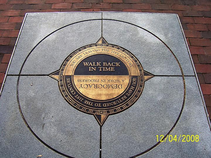100_4212.JPG - I visited Colonial Williamsburg.  This is one of the plaques mounted at the start of the walkway.