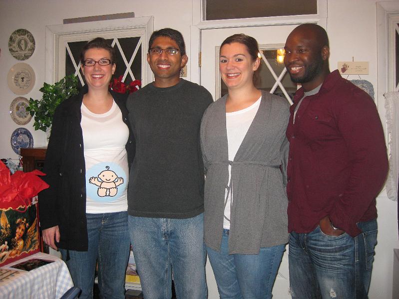 IMG_1246.JPG - Jenny (and baby bump!), Bimal, Kristy, and Gerald.