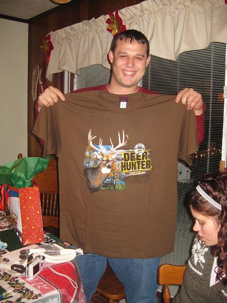 IMG_1353.JPG - Danny's room at his folk's house is a hunting motif.  He might lose this shirt in there...