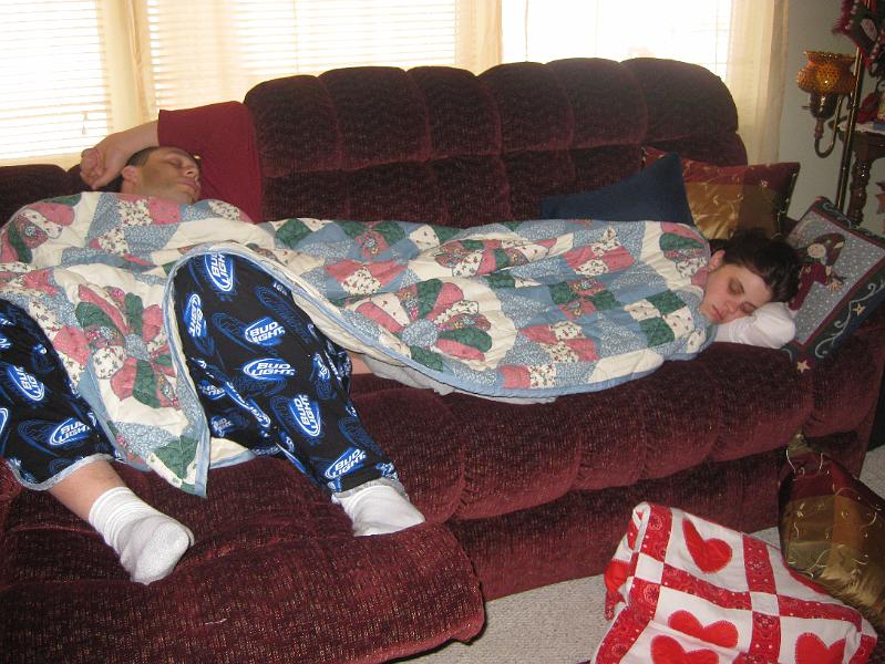 IMG_1390.JPG - Danny and Robin crashed on the couch after going to a late movie.