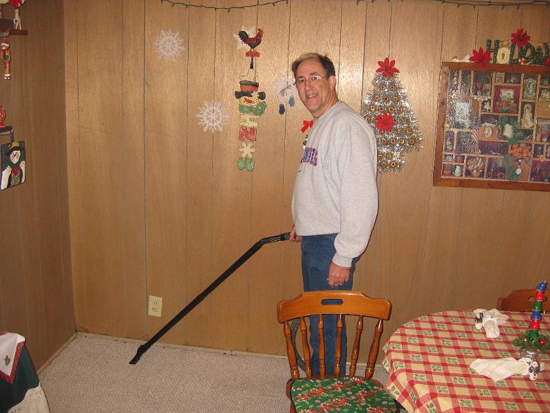 IMG_1391.JPG - After the tremendous rain of early Christmas morning, we found the ground was so saturated that it started seeping in the basement.  Our carpet was drenched.  Oh, well, count it all joy.  Maybe this is the opportunity to remodel down here...