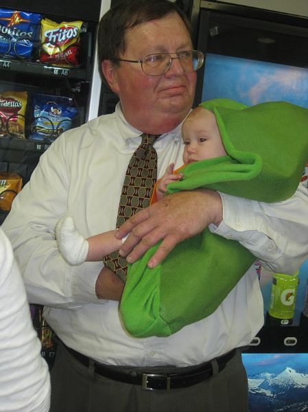 IMG_1099.JPG - My co-worker Gary with his new grandchild -- a pea in a pod!