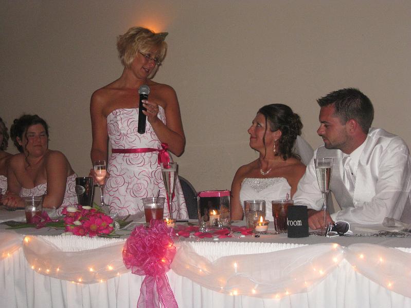 IMG_0732.JPG - Joy with her bridal toast.