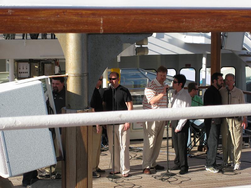 IMG_0030.JPG - The Kingsmen and Gold City combined for a "sail away" concert on the Lido deck.