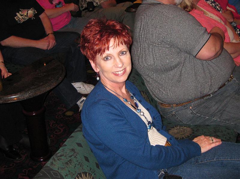 IMG_0038.JPG - Pam waiting for the kickoff concert to start.