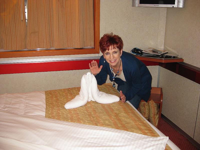 IMG_0049.JPG - Every night, we were greeted by a new towel animal.