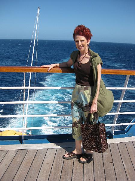 IMG_0060.JPG - Pam at the back of the sports deck.