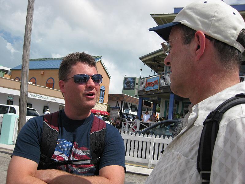 IMG_0099.JPG - While waiting at port for a ride back to the ship, I visited with David Sutton of Triumphant Quartet.