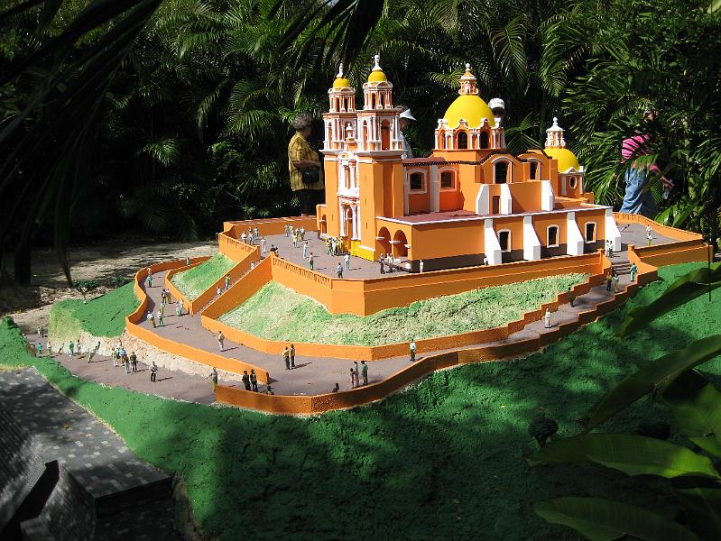 IMG_0147.JPG - An illustration of a Spanish church built on top of an ancient pyramid.