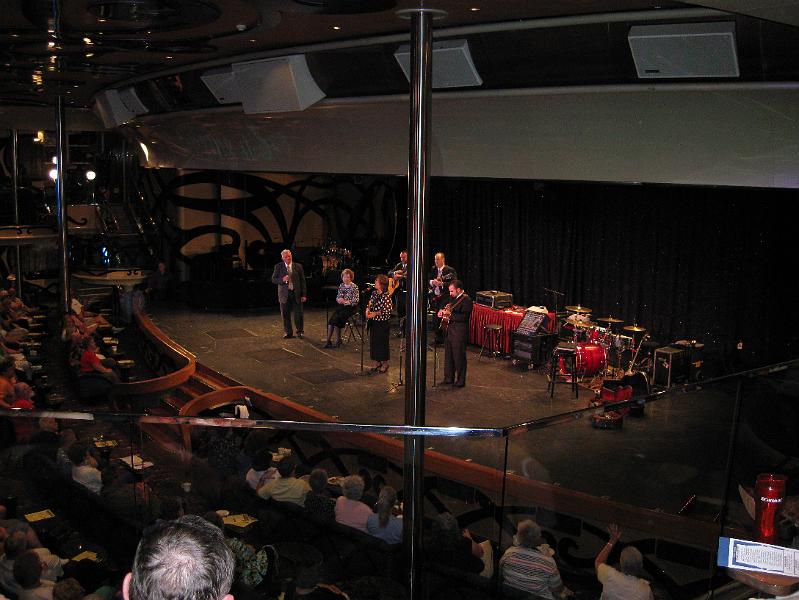 IMG_0202.JPG - The Rochesters on stage in the Paris Lounge.