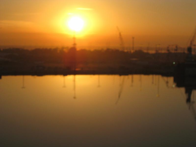 IMG_0226.JPG - Sunrise over Tampa.  We were already docked.