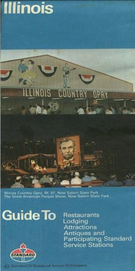 map.jpg - This is a road map distributed by Standard Oil (now BP) featuring the Illinois Country Opry and The Great American People Show at the nearby Lincoln's New Salem State Historic Site.