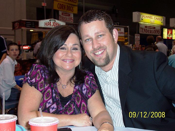 100_3981.JPG - Debby and Chris Reed.  Debby (Perry) was an original member of the Perrys; her husband Chris traveled with Blackwood Legacy.  They now have their own group, Perry-Reed and Company.